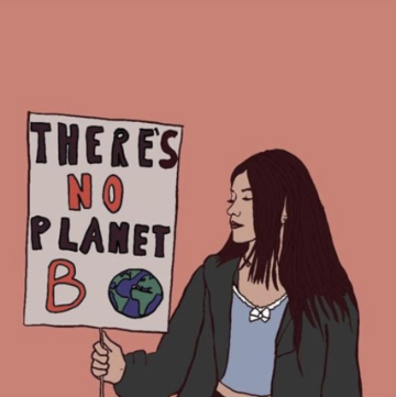 painting of woman holding 